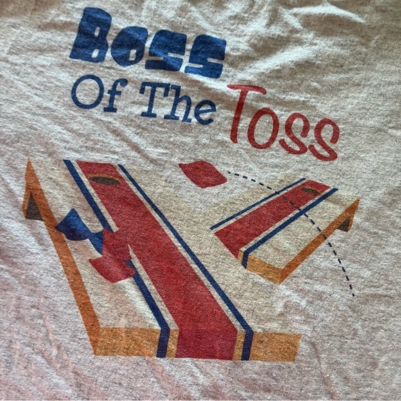 Vintage Cornhole Shirt Boss of the Toss Preshrunk Cotton Unisex Large Graphic L - Picture 6 of 7
